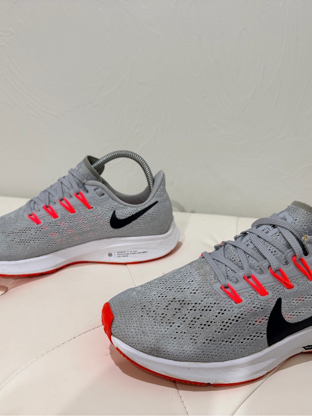 Nike Air Zoom Pegasus 36 AQ2203-009 Gray Black Orange Men's Low Top Mesh